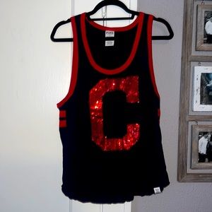 Cleveland guardians Victoria’s Secret 5th and ocean mesh stripes sequin block C